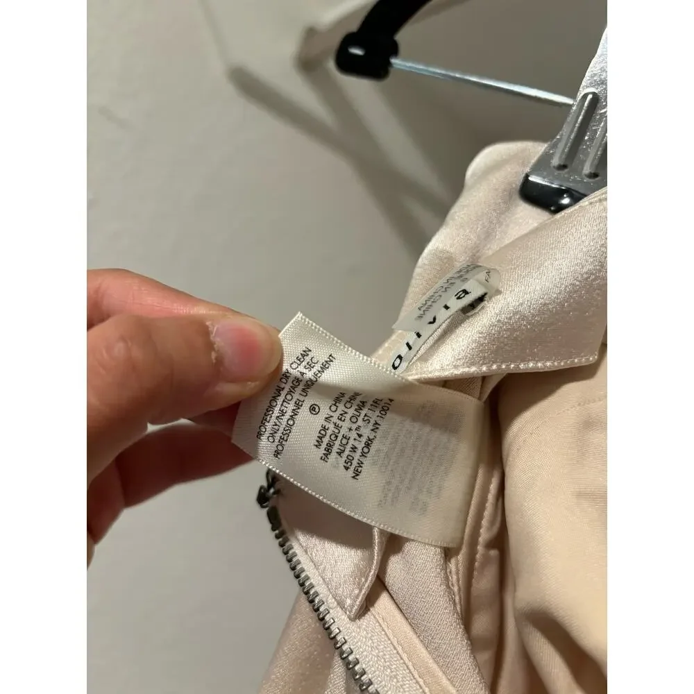 ALICE + OLIVIA JESSIE SLIM PANT in Champagne Sz 6 - Picture 12 of 13